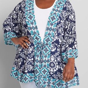 Printed Tie Waist Over Piece 14/16